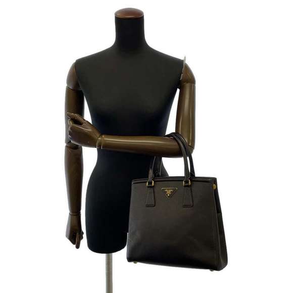 Prada Handbag Saffiano Logo 2way Black - Picture 4 of 12